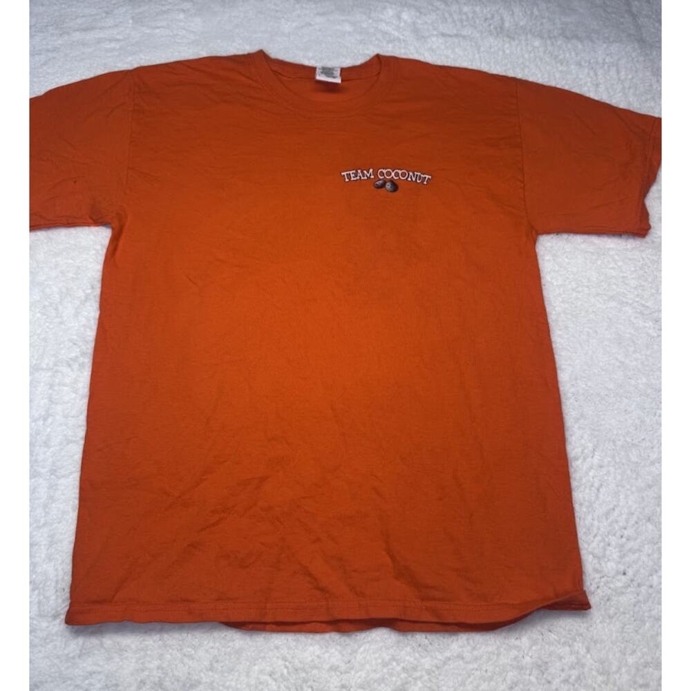 Team Coconut Orange Graphic T-Shirt Men's Size L Gildan Ultra Cotton